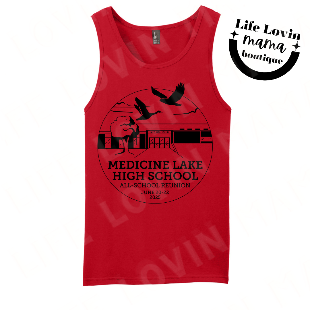 Med Lake All school Reunion ADULT Mens Tank