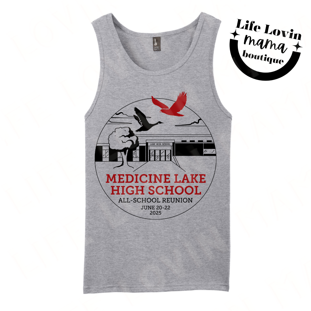 Med Lake All school Reunion ADULT Mens Tank