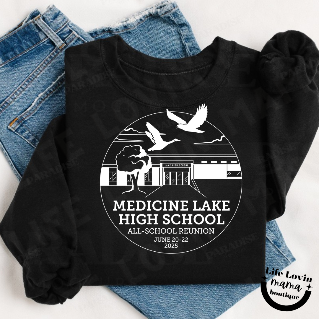 Med Lake All school Reunion ADULT Crewneck Sweatshirt