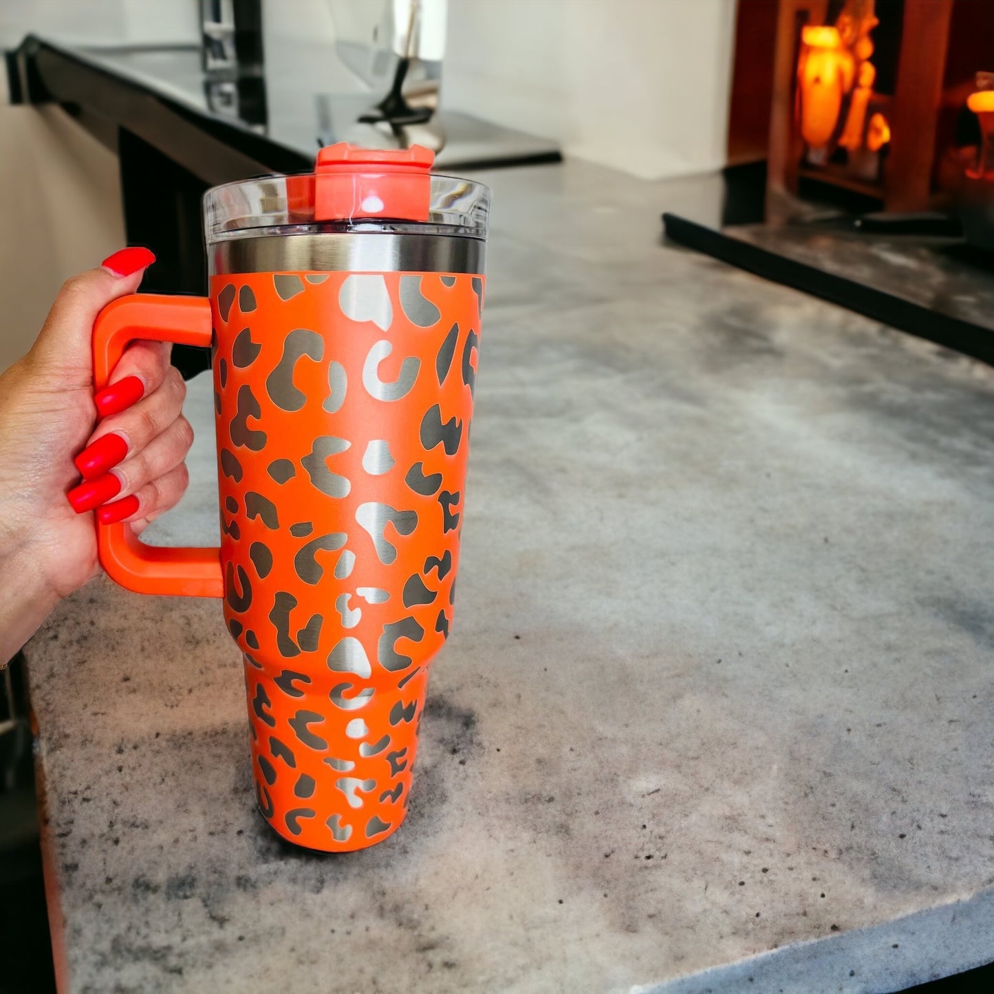 40 oz LEOPARD CUPS