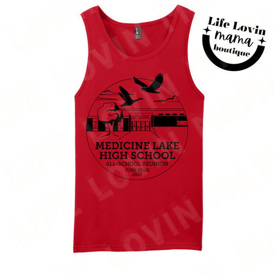 Med Lake All school Reunion ADULT Mens Tank