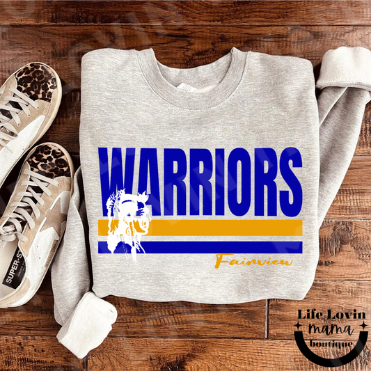 ADULT Retro FAIRVIEW WARRIORS design