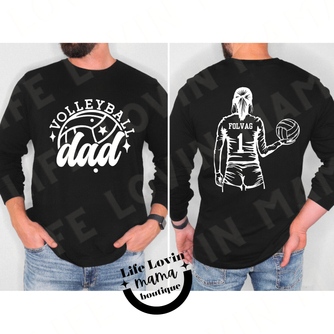 ADULT Custom Volleyball Family for two Tees/Long Sleeve Tees/Sweatshirts