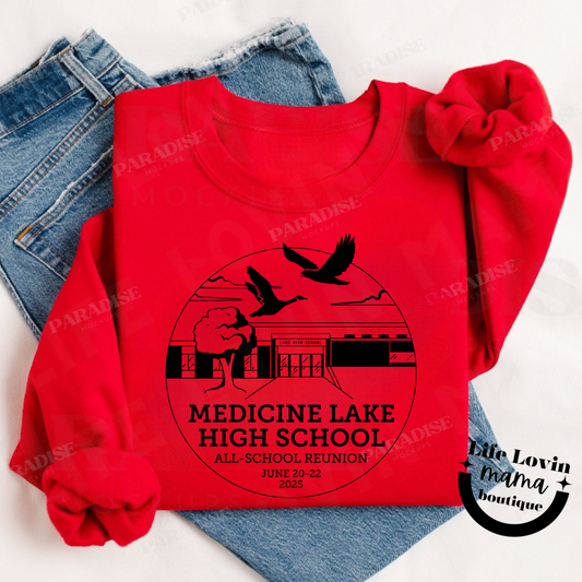 Med Lake All school Reunion ADULT Crewneck Sweatshirt