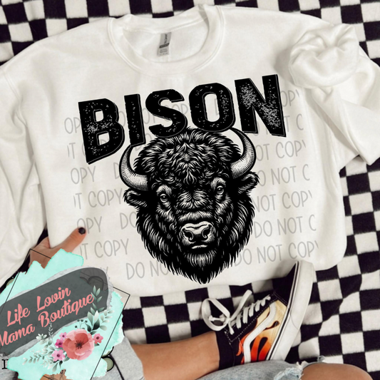 Bison Black Mascot design