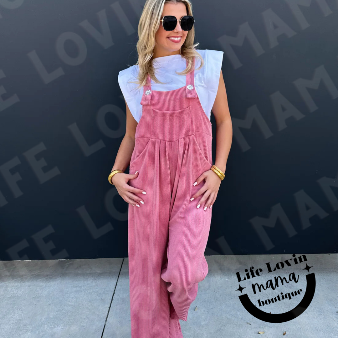 Cheetah and Solid Karli Boho Overalls