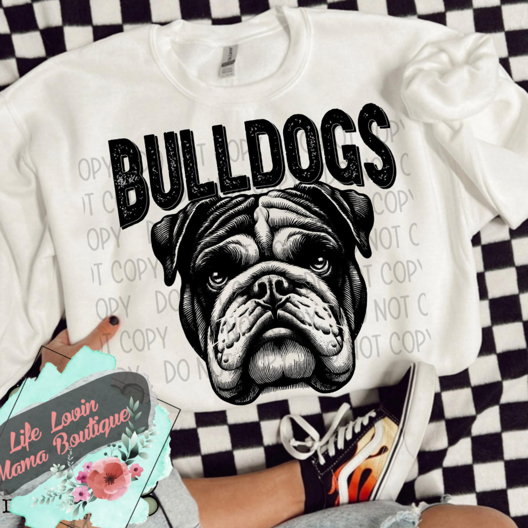 Bulldogs Black Mascot design