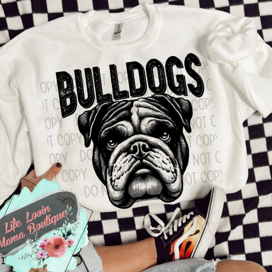 Bulldogs Black Mascot design