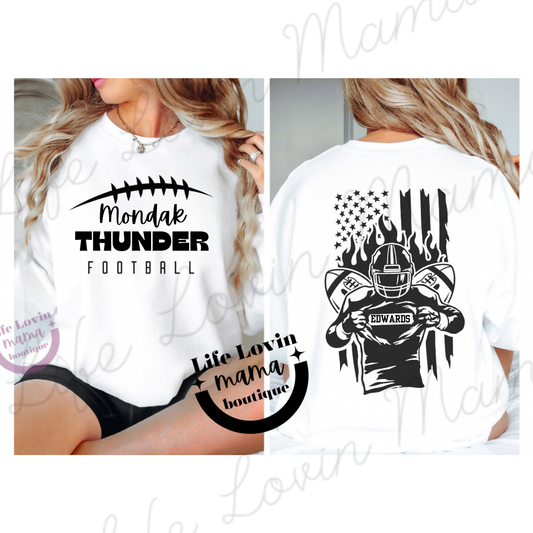 Custom Football Hoodies/Sweatshirts flag