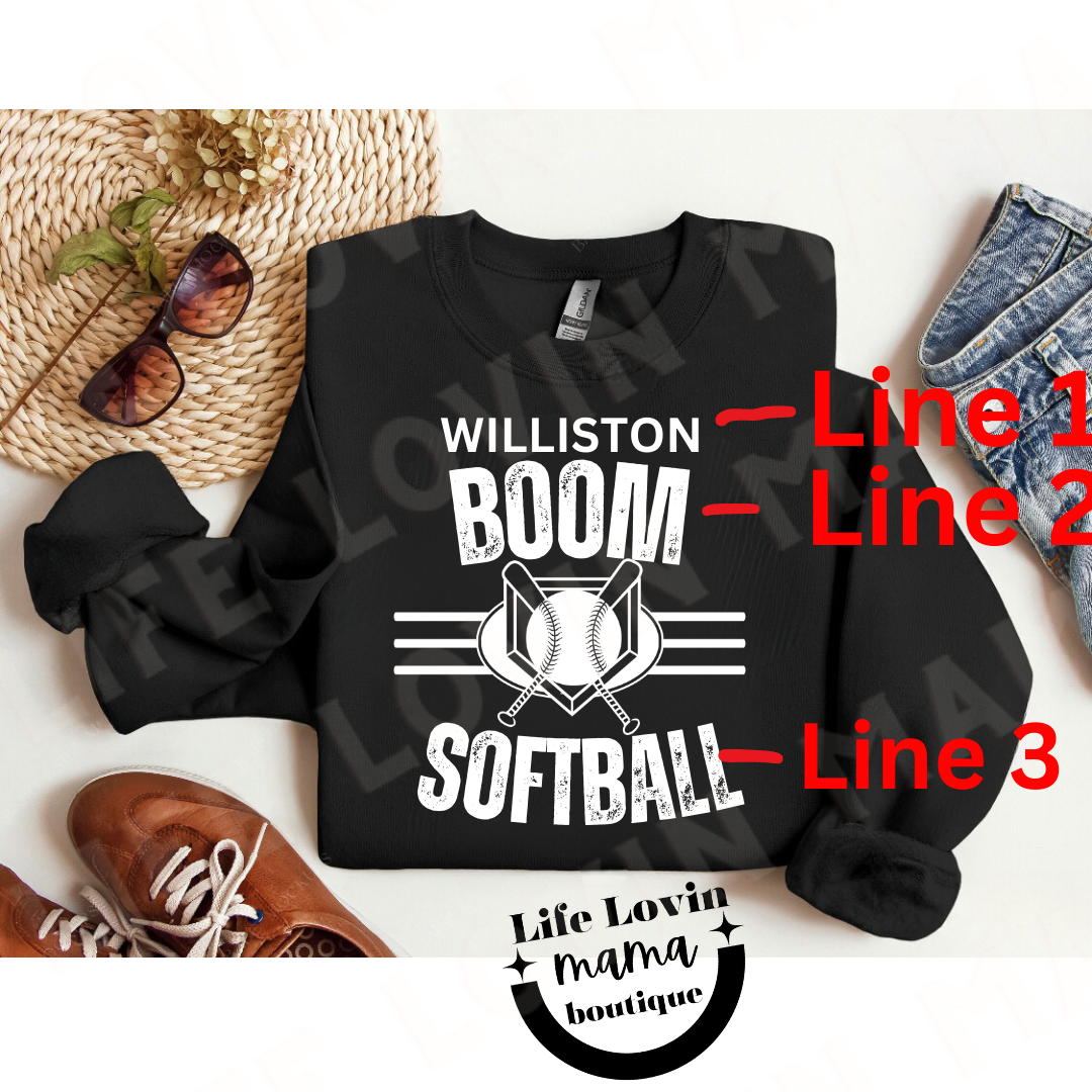 Custom Mascot Baseball/Softball Long Sleeve Tees