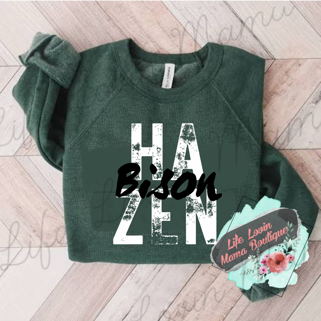 Distressed Hazen Bison