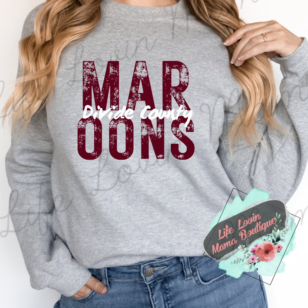 Distressed Divide County Maroons